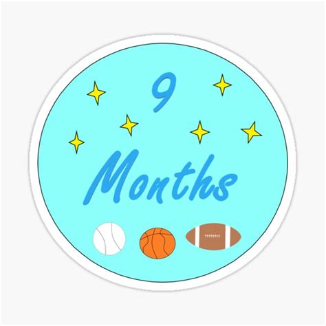 9 Months Stickers Redbubble