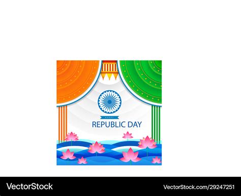 Happy republic day indian festival background Vector Image