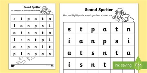 Sound Spotter Worksheet Worksheet Profesor Hizo Twinkl