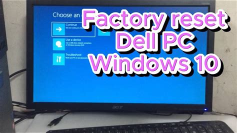 Factory Reset Dell Pc Windows 10 How To Factory Reset Dell Pc Windows 10 Youtube