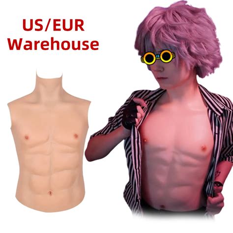 KnowU Erkek G S Tak M Elbise Cosplay Kas G Bek Yumu Ak Silikon Kaslar