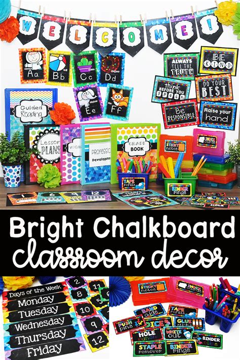 Bright Rainbow Classroom Decor Bundle Editable Classroom Decorations Classroom Decor Themes