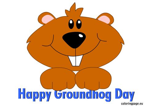 Happy Groundhog Day Clipart - Clipart Suggest