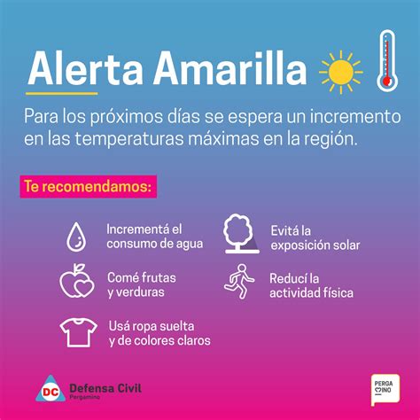 Alerta Amarilla Recomendación ante las altas temperaturas Radio Mon