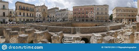 Lecce St Oronzo Square Editorial Stock Photo Image Of Ancient