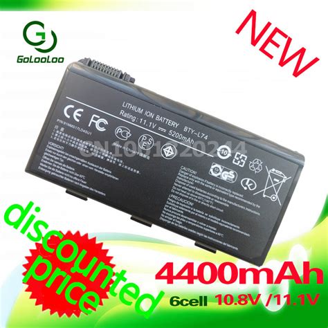 Golooloo 4400mAh 11 1v Battery For MSI BTY L74 BTY L75 A5000 A6000