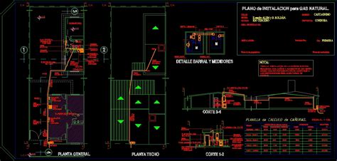 Plane Of Gas Installation Dwg Block For Autocad • Designs Cad