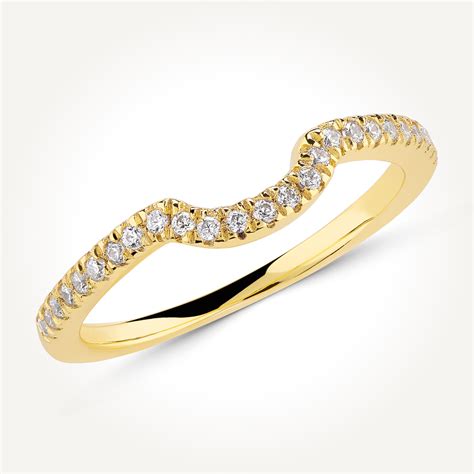 Curved Pav Diamond Wedding Band Spence Diamonds