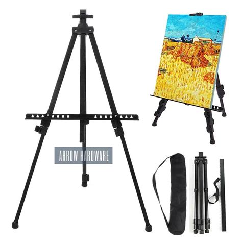 66 Inches Reinforced Artist Easel Stand Extra Thick Aluminum Metal