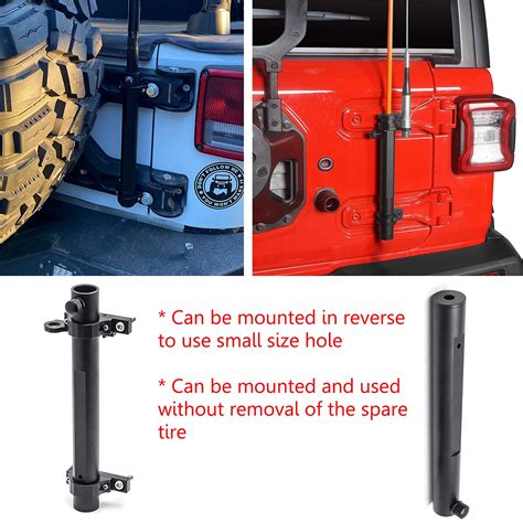 Buy KMFCDAE For Jeep Flag Mount JK JL Tailgate Flagpole Holder With CB