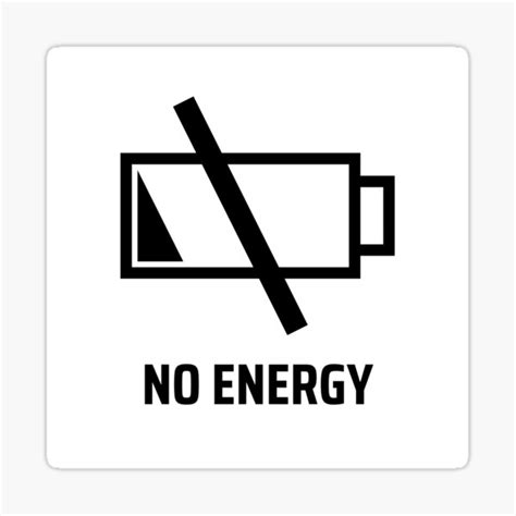 No Energy Minimal Design Sticker For Sale By Tianaart Redbubble