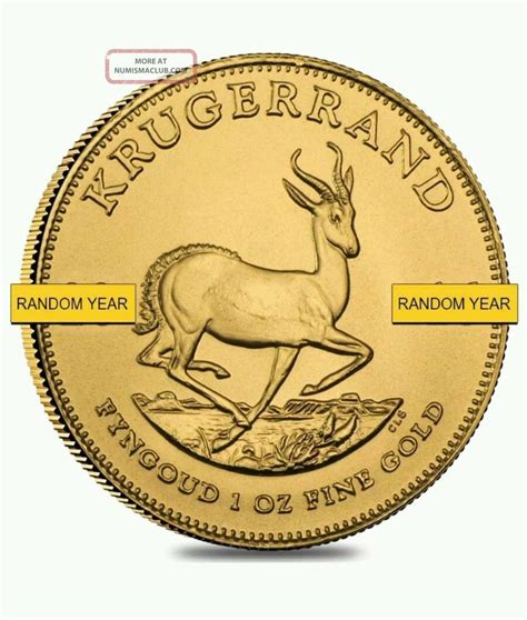 South African Gold Krugerrand 1 Oz Fine Gold Coin