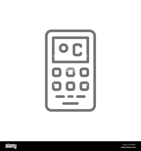 Remote control of air conditioner line icon Stock Vector Image & Art ...