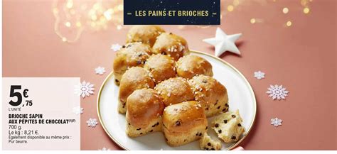 Promo Brioche Sapin Aux P Pites De Chocolat Chez E Leclerc Icatalogue Fr