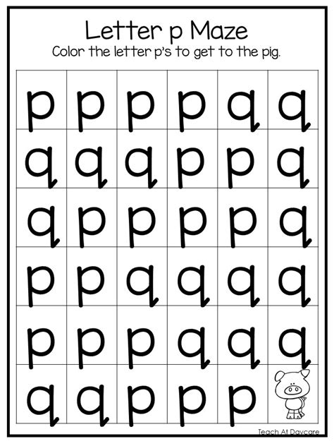 40 No Prep P And Q Letter Reversal Worksheets Made By Teachers