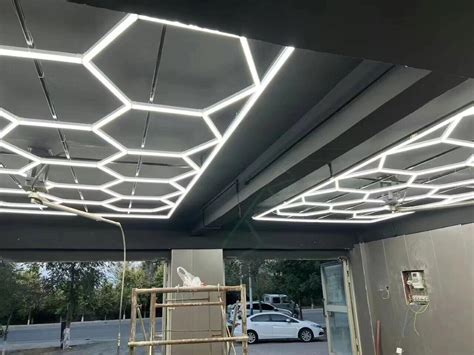 14 Hexagon Led Lighting Detailing Garage Workshop Retail Car Showroom