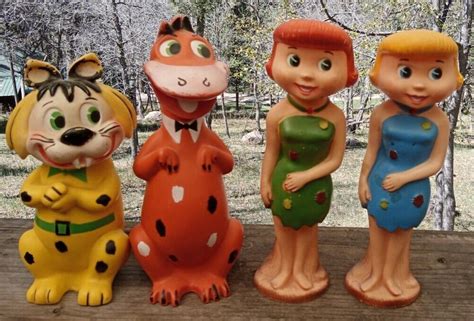 1960s Flintstones Dino Articulated Vinyl Figure Knickerbocker Hanna Barbera 4633117337