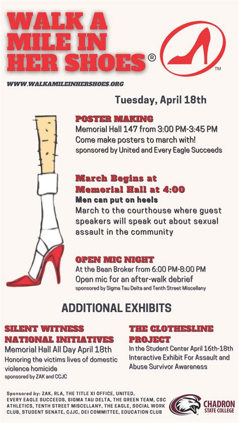 2023 Walk A Mile In Her Shoes Planned For Tuesday Chadron State College