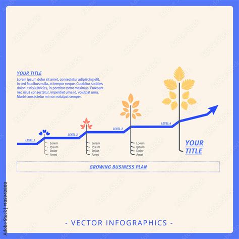 Line Chart Infographic Template Stock Vector | Adobe Stock