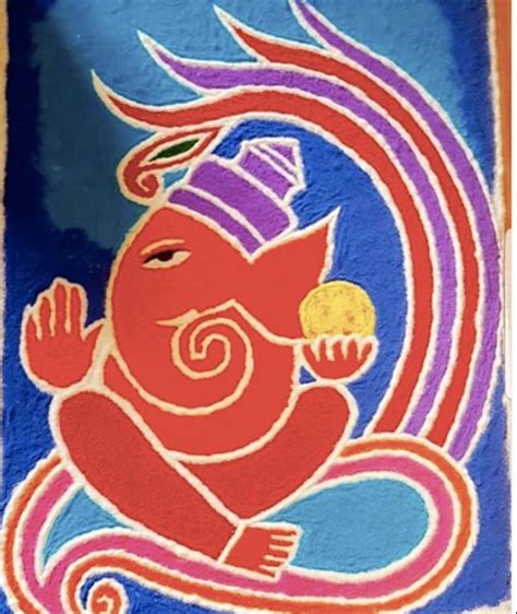 14 Beautiful Ganpati Rangoli Design Ideas For Eco-friendly Diwali 2019 ...