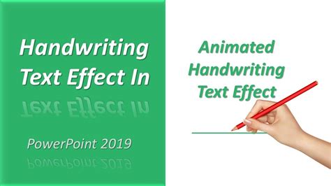 Handwriting Text Effect In PowerPoint 2019 Two Method YouTube