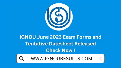 IGNOU June 2023 Exam Forms And Tentative Datesheet Released Check Now