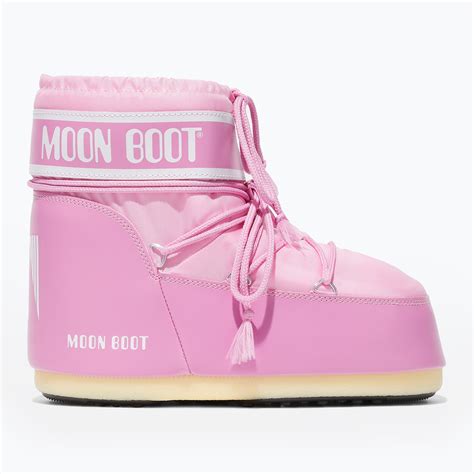 Damen Moon Boot Icon Low Nylon Rosa Schneestiefel Sportano De