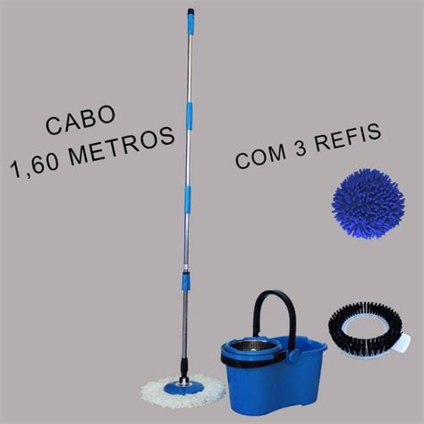 Balde Mop Esfreg O Cesto Inox Cabo Metros Refis