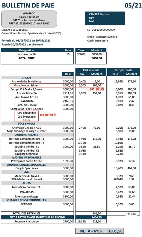 inconditionnel Parlez à Cordialement modele de fiche de paie 2021