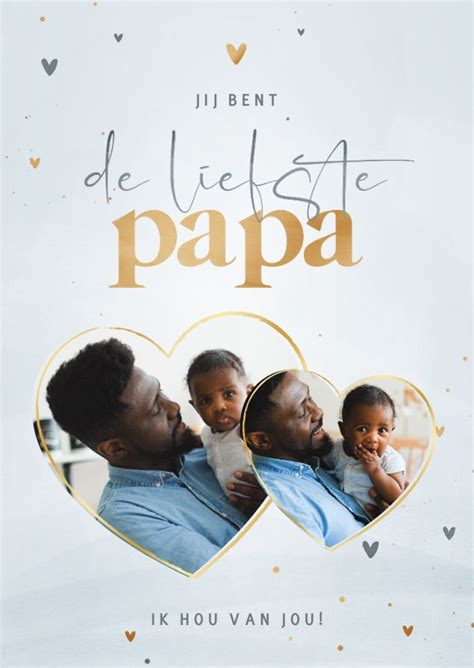 Vaderdagkaart Foto S Liefste Papa Lichtblauw Kaartje Go