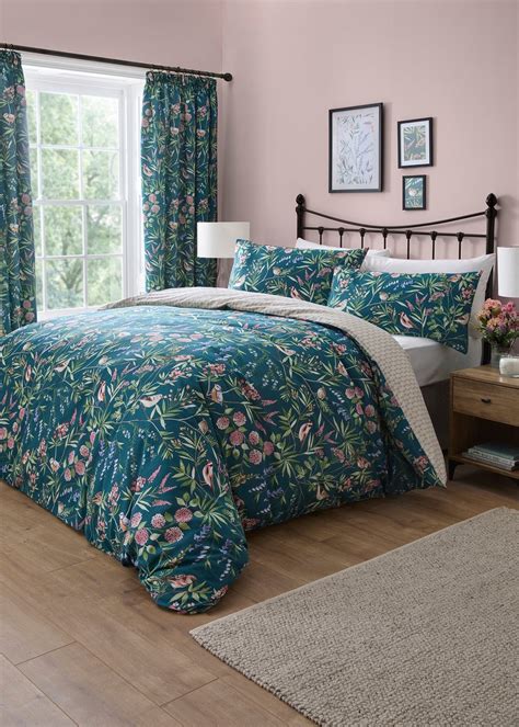 Dreams And Drapes Design Caraway Green Reversible Duvet Cover Set Matalan