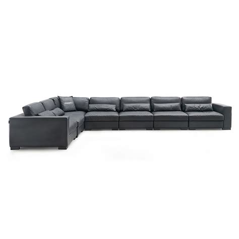 Adjustable U Shape Sectional Leather Sofa