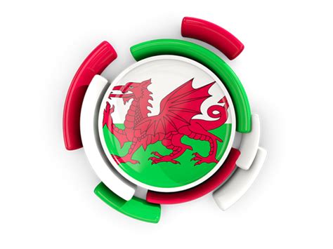 Round Flag With Pattern Illustration Of Flag Of Wales