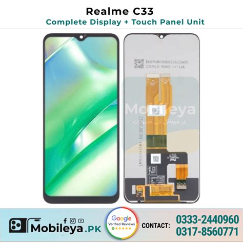 Realme C33 LCD Display Panel with fitting – Mobileya