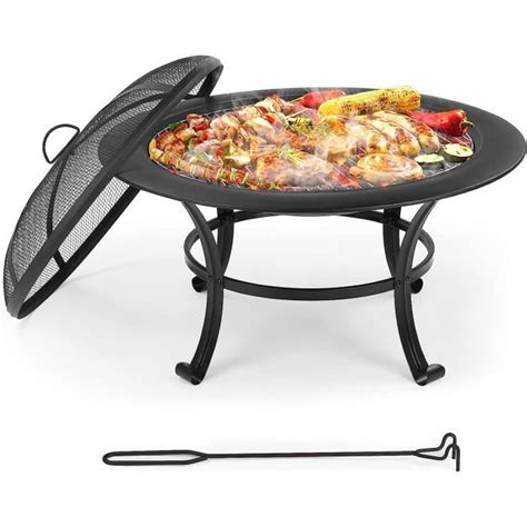 Braséro Extérieur Ø76cm Foyer de Jardin Brasero de Jardin Barbecue