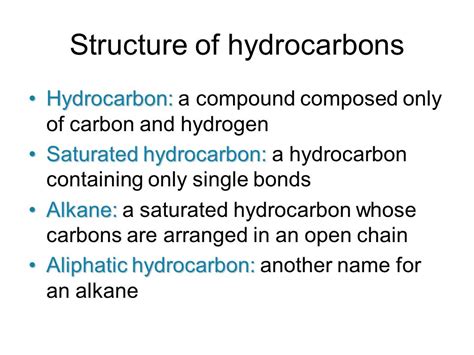 Hydrocarbons Structure