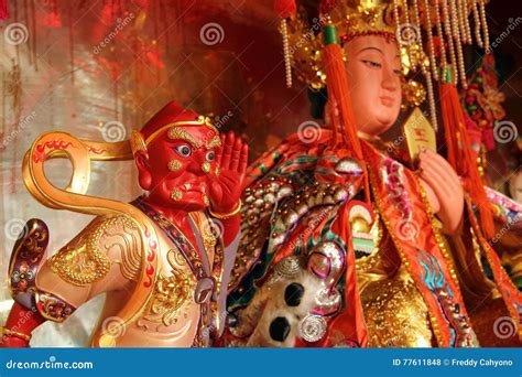 Chinese Demon And God Statues Stock Photo Image Of Asian Culture