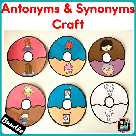 Antonyms And Synonyms Craft Bundle Opposites Center Activities Made