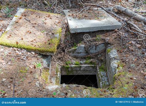 Old Underground Bunker Entrance Stock Photo - Image of background, dark: 186127912