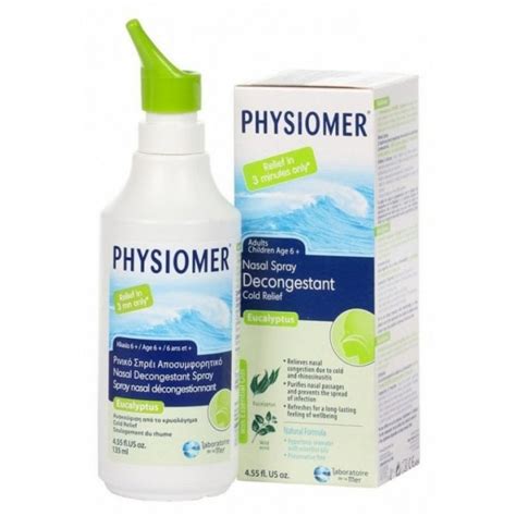 Physiomer Nasal Decongestant Eucalyptus Hypertonic Spray Ml