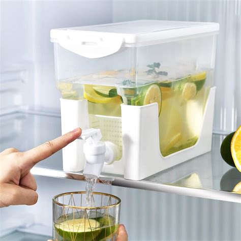 Recipientes De Jugo De 3 5L Con Tapas Y Grifo Dispensador De Agua De