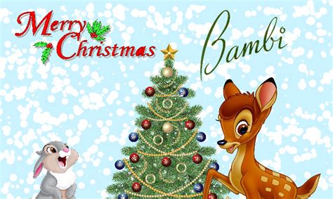 Merry Christmas From Bambi And Thumper By The Acorn Bunch On Deviantart