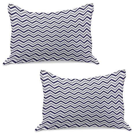 Chevron Knitted Quilt Pillowcover Set Of 2 Geometrical Zig Zag Striped