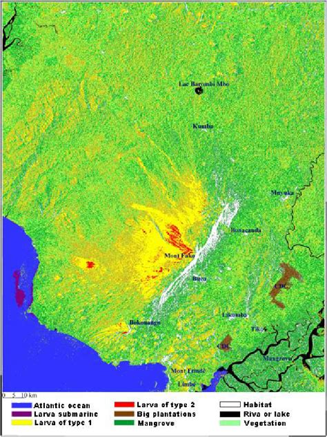 Satellite map from the Mount Cameroon region | Download Scientific Diagram