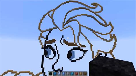 Elsa Pixel Art Minecraft Map