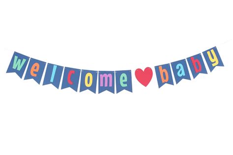 Welcome Baby Banner Welcome Home Banner Baby Shower Banner Navy Baby ...