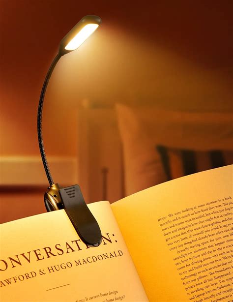 Gritin Led Rechargeable Book Light For Reading In Bed Eye Caring