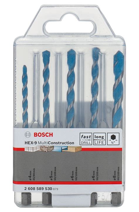 Bosch 5 delni set višenamenskih burgija HEX 9 Multi Construction 4 5