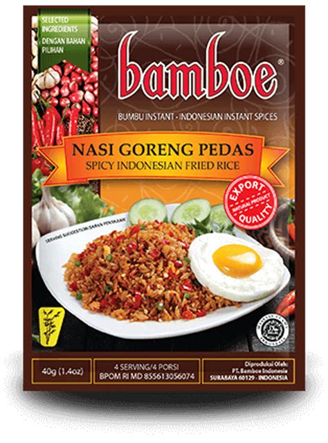 Bamboe Bumbu Nasi Goreng Pedas Spicy Indonesian Fried Rice 40 Gram