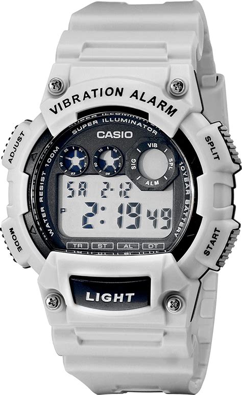 Casio W 735H 8A2VCF Reloj digital con alarma de vibración para hombre